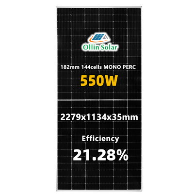 China Factory Wholesaler Solar Panels Price 36V 540W 545W 550W Monocrystalline Solar Power Panels 550W