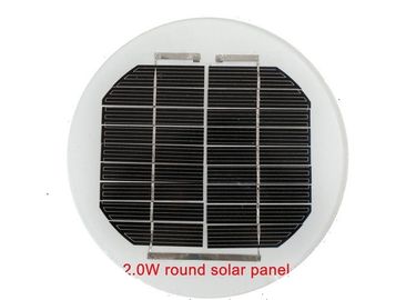 Black 2 Watt Round Solar Panel No Frame Charger For Mini Traffic Light