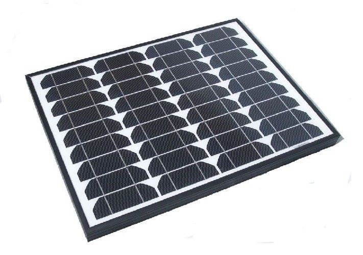 60 Watt Black Frame Monocrystalline Solar Panels For 12v Battery Charger Off Grid