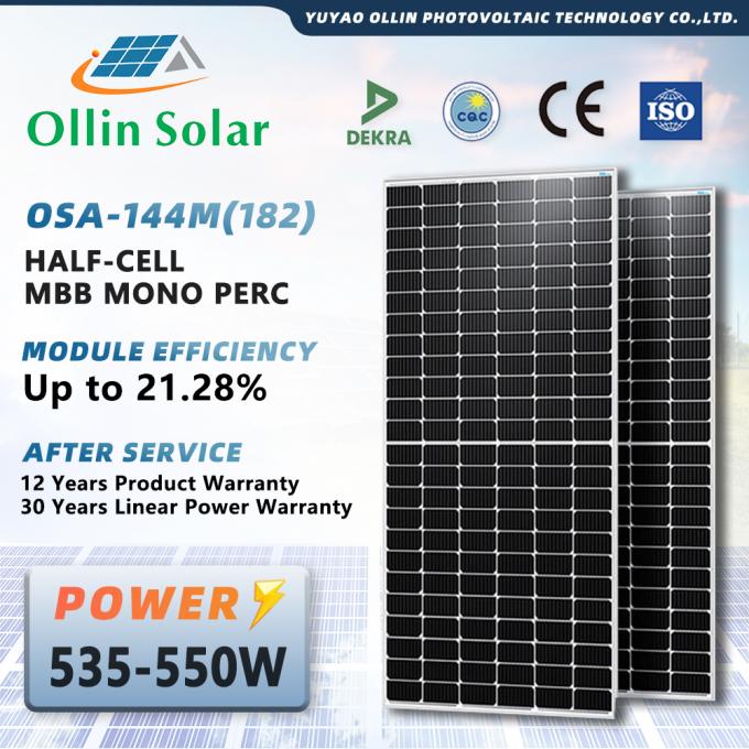 Home Half Cell Monocrystalline Solar Panel 182mm 10bb 545W 550W 560W 0