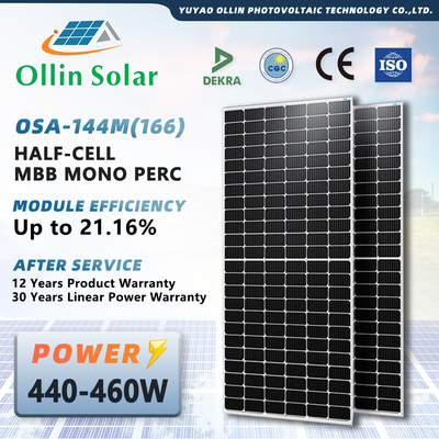 China High Efficiency 450W 500W 550W Solar Panel Monocrystalline Solar Panels Half Cell Solar Panel Kit For Homes