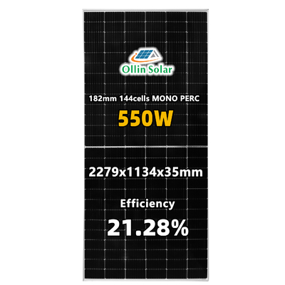 36V Waterproof Monocrystalline Solar Power Panel 540W 545W 550W