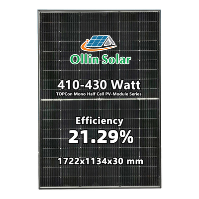 N TYPE 420W TOPCON N TYPE MONOCRYSTALLINE HALF CELL SOLAR PANEL