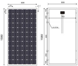190 Watt Monocrystalline Solar Module For Grid - Connected Power Generation System
