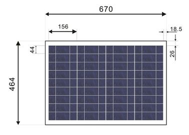 White Frame 12V Solar Panel 3.2mm High Transmission Tempered Glass Front Glass