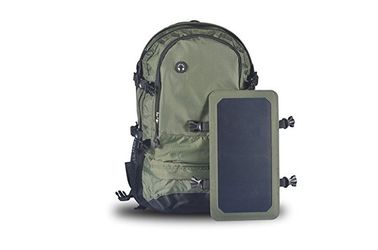Outdoor Camping Solar Charger Bag / Solar Powered Backpack Polyester Material