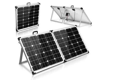 Black Portable Suitcase Solar Panels Heavy Duty Aluminum Frame And Leg